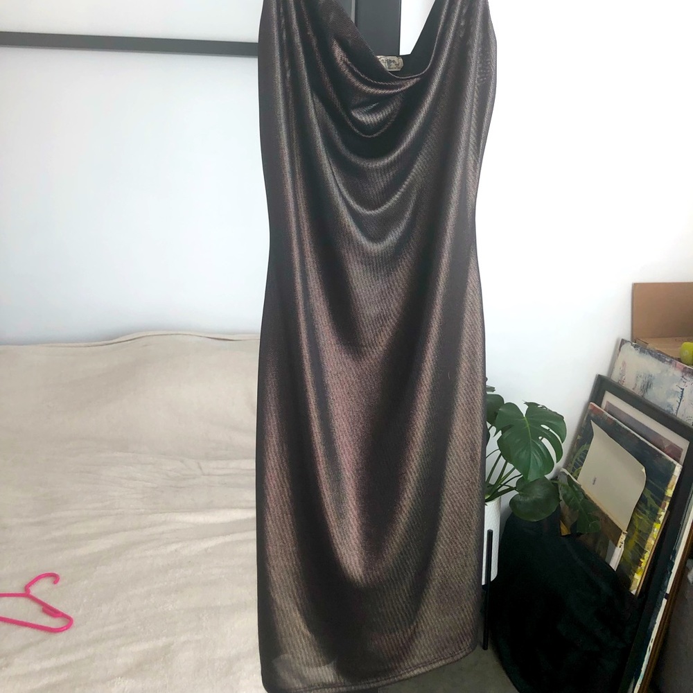 Bear & Dance Cowl Neck Cocktail Dress